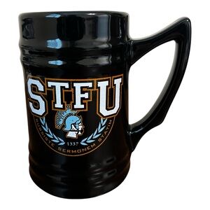 “STFU” Large Novelty Black Coffee or Beer Mug Stein 5.75”